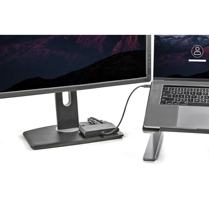 StarTech.com Mini Station d'Accueil Thunderbolt 3 - Dock Portable pour Deux Écrans avec DP 4K 60Hz, 1x hub USB-A (USB 3.0/5 Gb