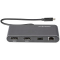 StarTech.com Mini Station d'Accueil Thunderbolt 3 - Dock Portable pour Deux Écrans avec DP 4K 60Hz, 1x hub USB-A (USB 3.0/5 Gb