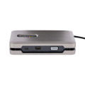 StarTech.com Adaptateur Multiport USB C - Station d'Accueil USB C avec Sortie Vidéo USB-C DP Alt Mode/4K HDMI 2.0/VGA - Hub/Do