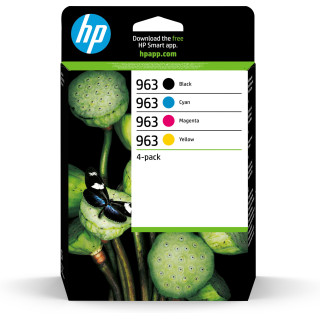 HP 963 Pack de 4 cartouches d'encre Noir/Cyan/Magenta/Jaune authentiques
