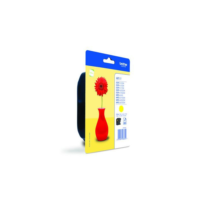 Brother LC121YBP cartouche d'encre 1 pièce(s) Original Rendement standard Jaune