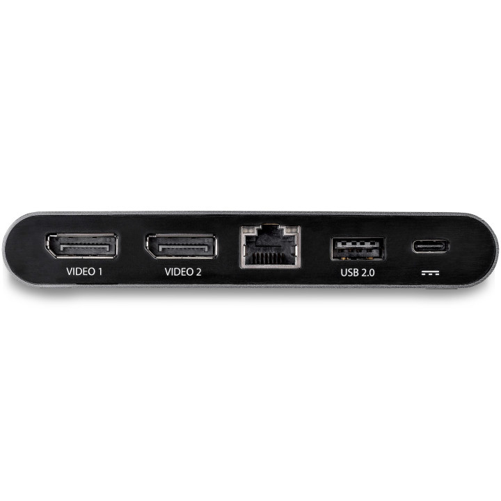 StarTech.com Dock USB-C à double affichage Displayport 4K - Mini Station d'Accueil - Power Delivery Passthrough 100 W - GbE - 