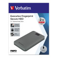 Verbatim 53653 disque dur externe 2 To 5400 tr/min 2.5" USB Type-C 3.2 Gen 1 (3.1 Gen 1) Gris