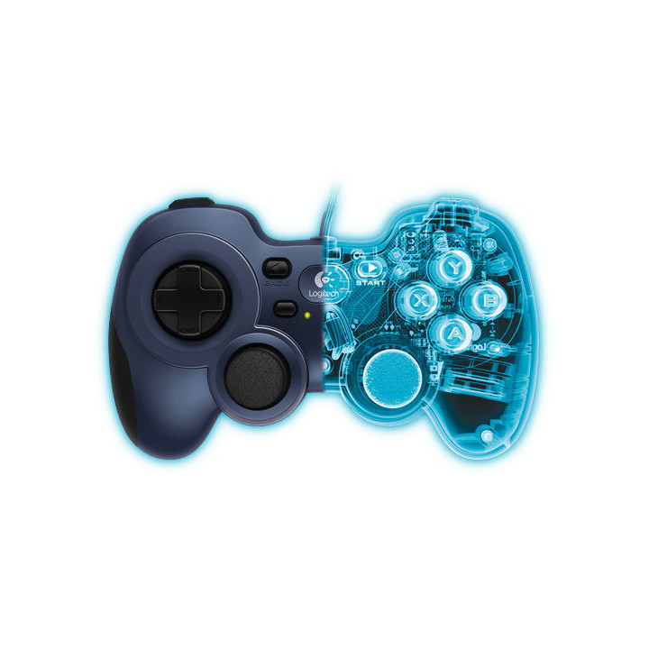 Logitech F310 Manette de jeu PC USB 2.0 Noir, Bleu