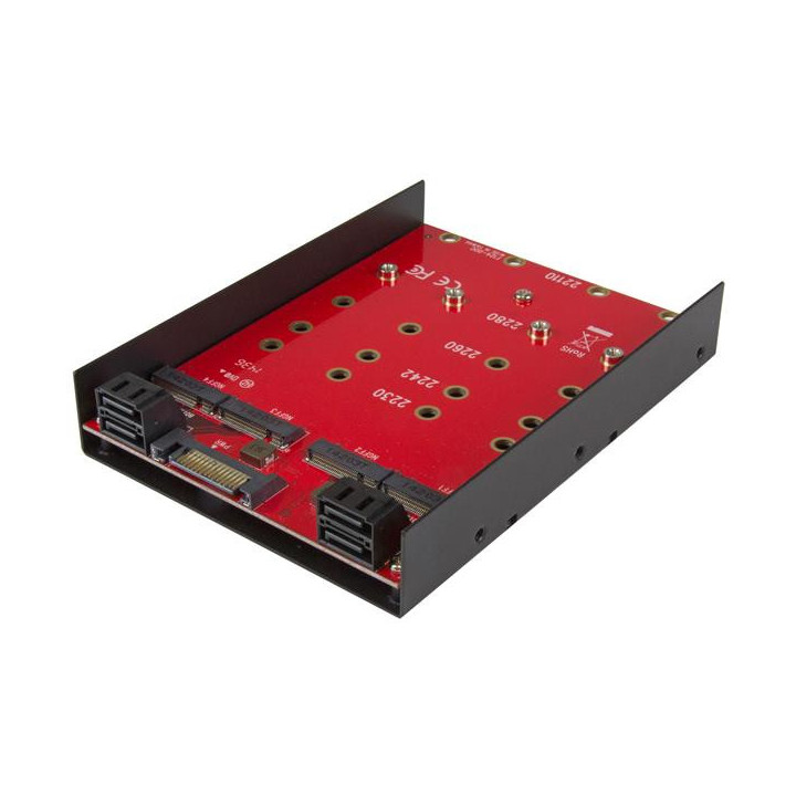StarTech.com Adaptateur de montage pour 4 SSD M.2 NGFF dans baie SATA de 3,5"