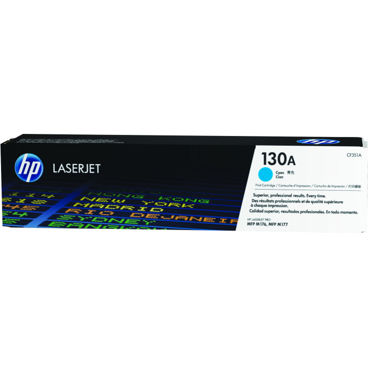 HP Cartouche de toner cyan d'origine LaserJet 130A