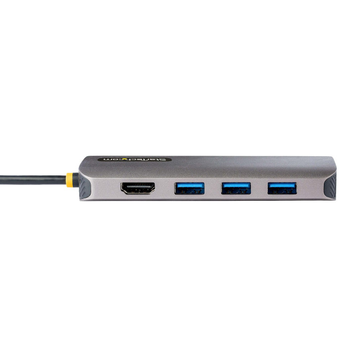 StarTech.com Adaptateur Multiport USB C - Vidéo HDMI 4K 60Hz - Hub USB-A 5 Gbps à 3 Ports, 100W PD Pass-Through, GbE, SD/Micr
