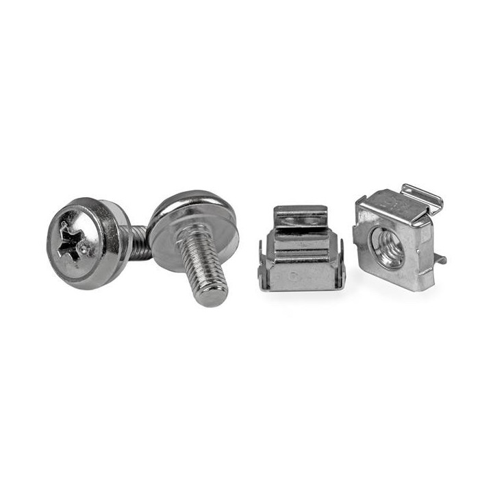 StarTech.com Lot de 50 Vis M5 de 12mm, Écrous Cage à Trou Carré et Outil de Montage, Kit de Fixation pour Baies de Serveurs,