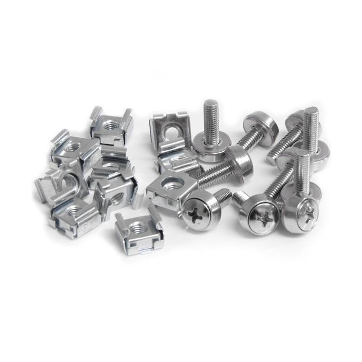StarTech.com Lot de 50 Vis M5 de 12mm, Écrous Cage à Trou Carré et Outil de Montage, Kit de Fixation pour Baies de Serveurs,