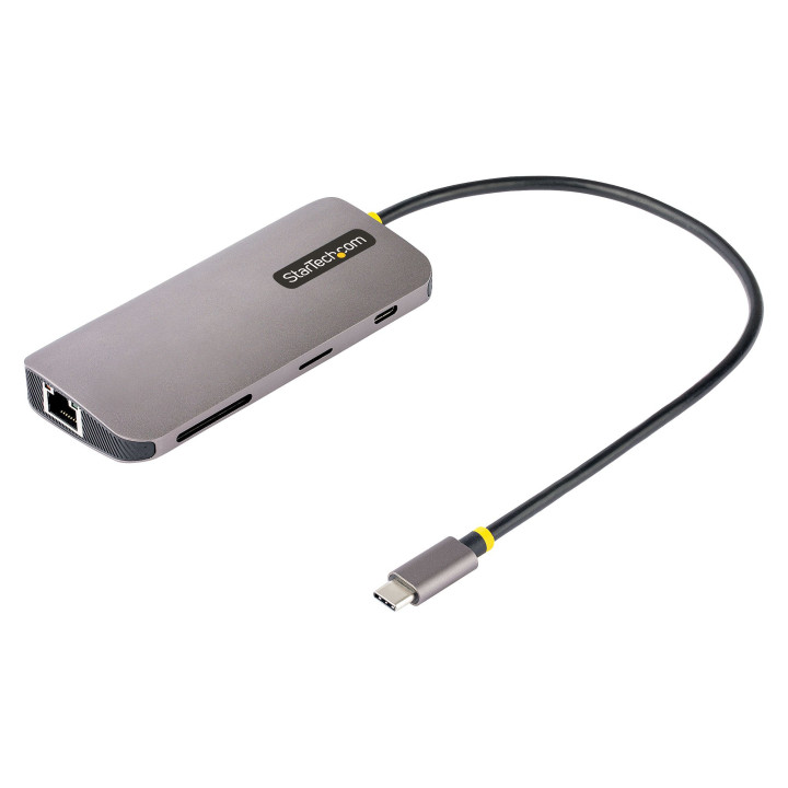 StarTech.com Adaptateur Multiport USB C - Vidéo HDMI 4K 60Hz - Hub USB-A 5 Gbps à 3 Ports, 100W PD Pass-Through, GbE, SD/Micr