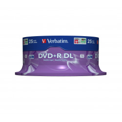 Verbatim DVD+R Double Layer 8x Matt Silver 25pk Spindle 8,5 Go DVD+R DL 25 pièce(s)