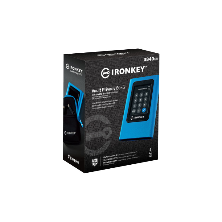 Kingston Technology IronKey 3840GB Vault Privacy 80 XTS-AES 256-bit Encrypted External SSD