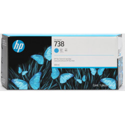 HP Cartouche d’encre DesignJet 738, magenta, 300 ml