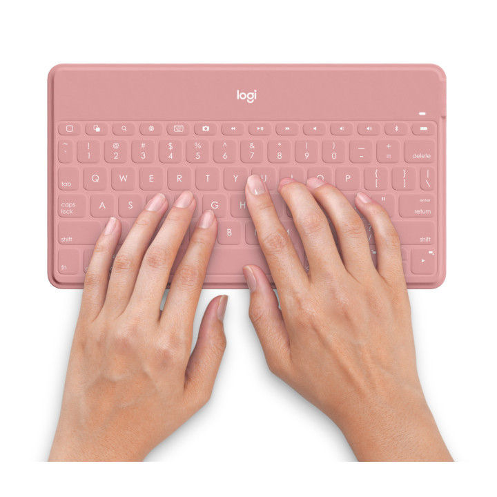 Logitech 920-010045 clavier pour tablette Allemand Bluetooth Rose