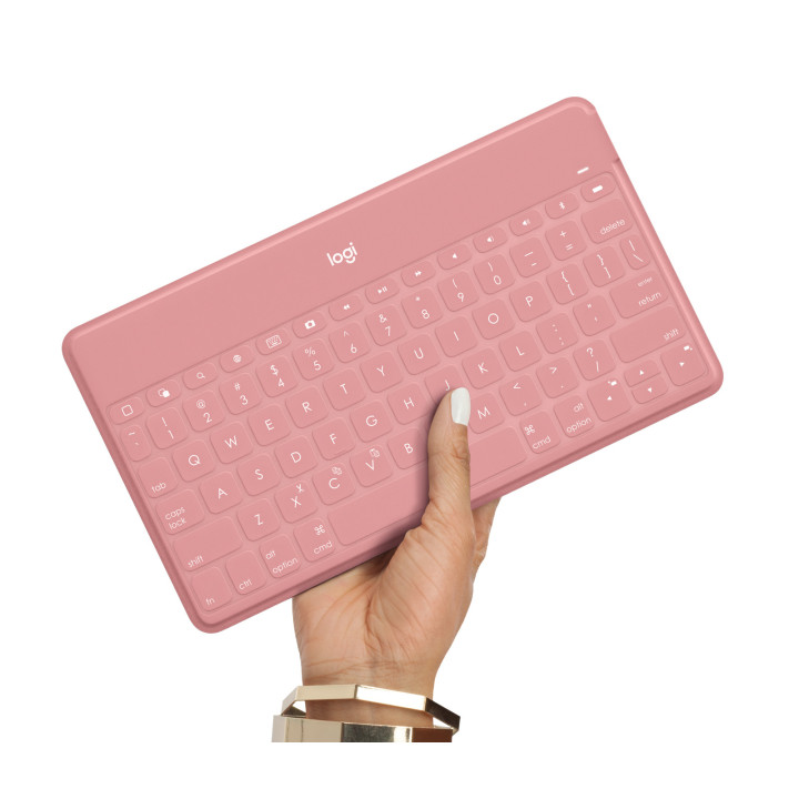 Logitech 920-010045 clavier pour tablette Allemand Bluetooth Rose