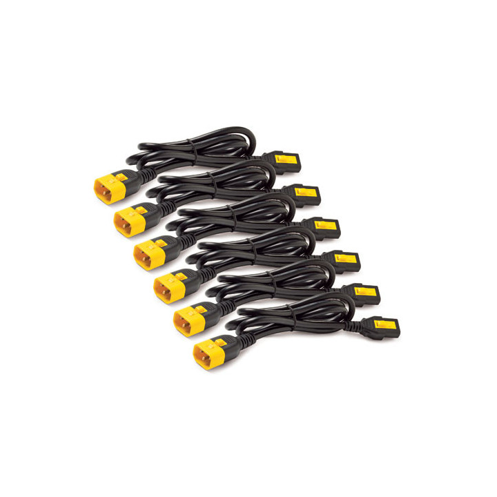 APC Netshelter - Kit cordon d'alimentation (6 ea) - Verrouillable - C13 à C14 - 0,6m
