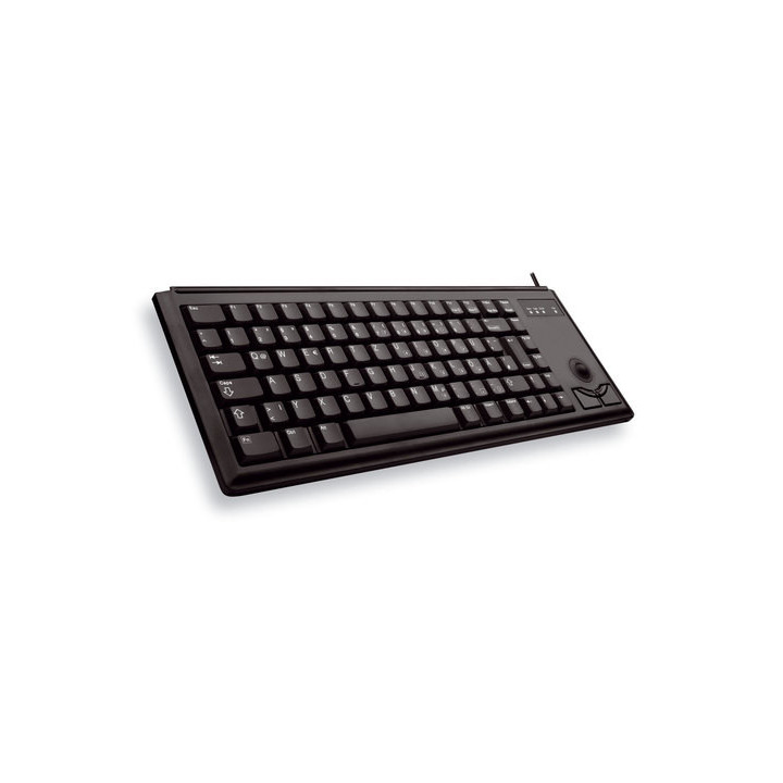 CHERRY G84-4400 TRACKBALL KEYBOARD Clavier filaire miniature, trackball, USB, noir, AZERTY - FR