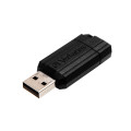 Verbatim Micro-clé USBPinStripe de 64 Go - noire