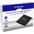 Verbatim External Slimline lecteur de disques optiques Blu-Ray RW Noir