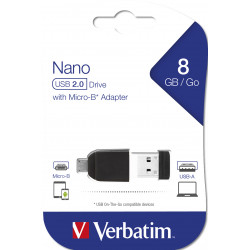 Verbatim Store' n' Go Nano lecteur USB flash 8 Go USB Type-A 2.0 Noir