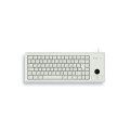 CHERRY G84-4400 TRACKBALL KEYBOARD Clavier filaire miniature, trackball, USB, gris clair, AZERTY - FR