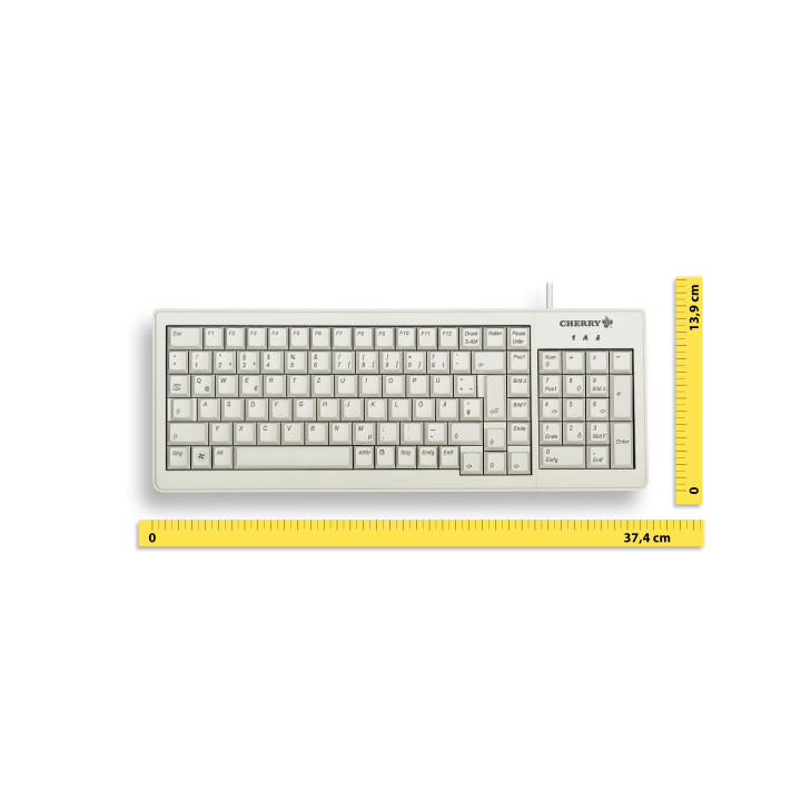 CHERRY XS G84-5200 clavier USB + PS/2 AZERTY Français Gris