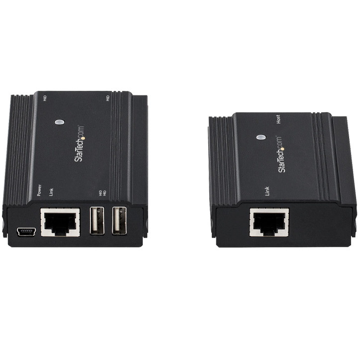 StarTech.com Hub USB 2.0 sur Câble Ethernet CAT5e/CAT6 Unique (RJ45) - 4 Ports - 100m - Concentrateur Extension USB - Boitier 