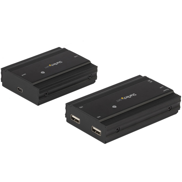 StarTech.com Hub USB 2.0 sur Câble Ethernet CAT5e/CAT6 Unique (RJ45) - 4 Ports - 100m - Concentrateur Extension USB - Boitier 