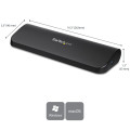 StarTech.com Station d'Accueil pour Ordinateur Portable USB 3.0 à Double Écran avec HDMI/DVI/VGA, Hub USB-A 3x, GbE, Audio, D