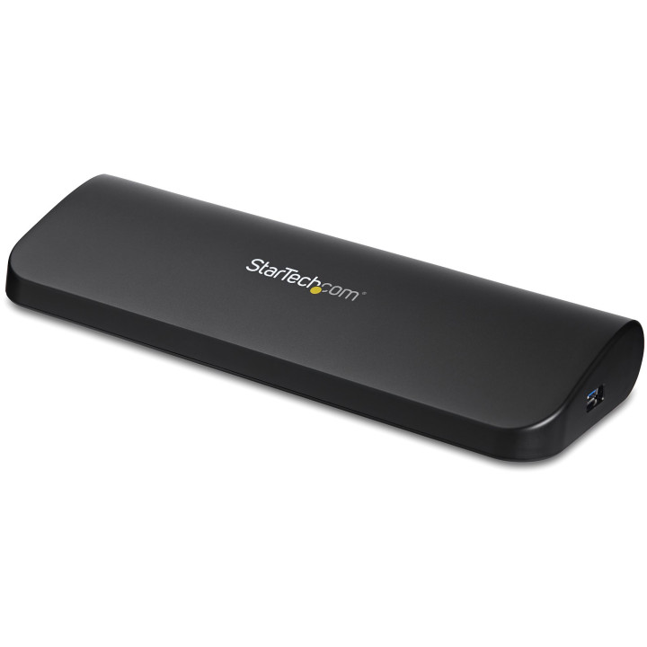 StarTech.com Station d'Accueil pour Ordinateur Portable USB 3.0 à Double Écran avec HDMI/DVI/VGA, Hub USB-A 3x, GbE, Audio, D