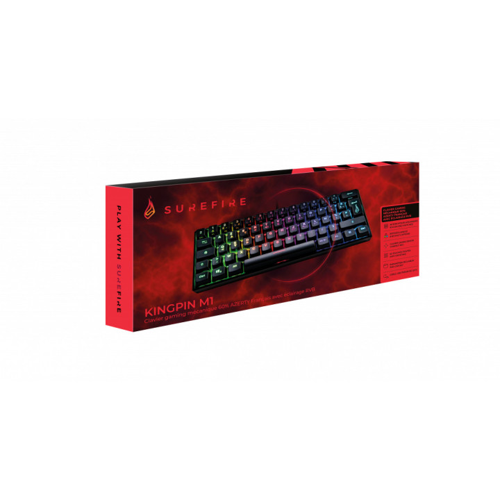 SureFire KingPin M1 clavier Jouer USB AZERTY Français Noir