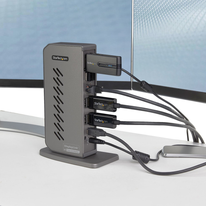 StarTech.com Dock USB-C USB-A - Station d'Accueil USB 3.0 Hybride Universelle pour PC Portable USB-C ou USB-A - Double Écran 4