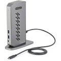 StarTech.com Dock USB-C USB-A - Station d'Accueil USB 3.0 Hybride Universelle pour PC Portable USB-C ou USB-A - Double Écran 4