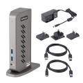 StarTech.com Dock USB-C USB-A - Station d'Accueil USB 3.0 Hybride Universelle pour PC Portable USB-C ou USB-A - Double Écran 4