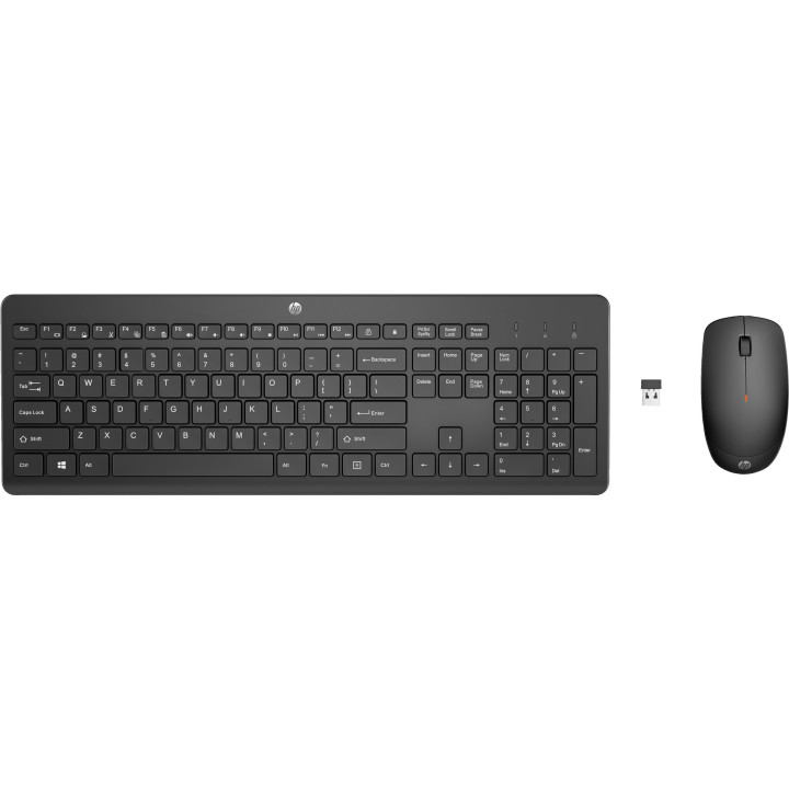 HP 230 WL MOUSE+KB COMBO FR clavier Souris incluse Bureau RF sans fil Noir