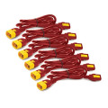APC Power Cord Kit (6 ea), Locking, C13 to C14, 1.2m, Red