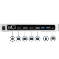 StarTech.com Station d'Accueil Double Écran 4K60Hz DisplayPort et HDMI - Dock USB-C et USB-A - Dock USB 3.0 pour PC Portables 