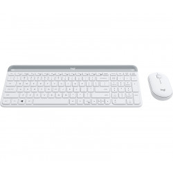 Logitech 920-009191 clavier Souris incluse Bureau RF sans fil AZERTY Français Blanc