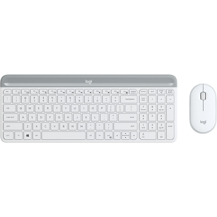 Logitech 920-009191 clavier Souris incluse Bureau RF sans fil AZERTY Français Blanc