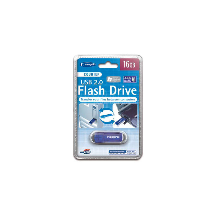 Integral INFD16GBCOUAT lecteur USB flash 16 Go USB Type-A Bleu