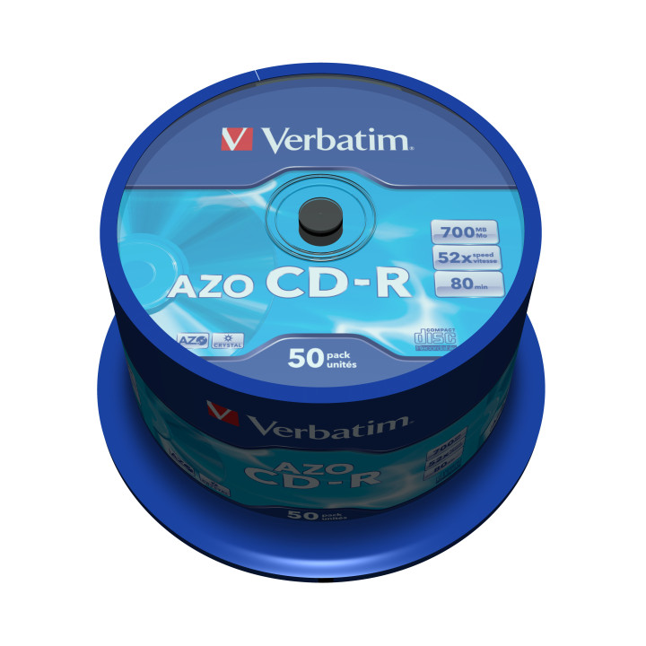 Verbatim CD-R AZO Crystal 700 Mo 50 pièce(s)