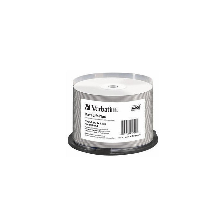 Verbatim DataLifePlus 8,5 Go DVD+R DL 50 pièce(s)