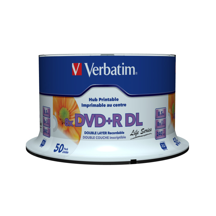 Verbatim 97693 DVD vierge 8,5 Go DVD+R DL 50 pièce(s)