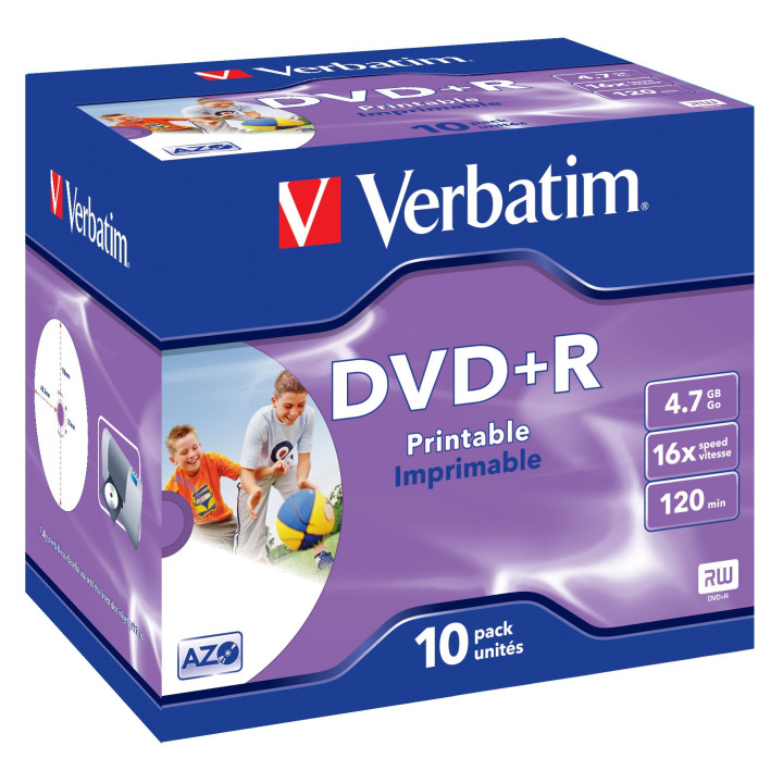 Verbatim 43508 DVD vierge 4,7 Go DVD+R 10 pièce(s)