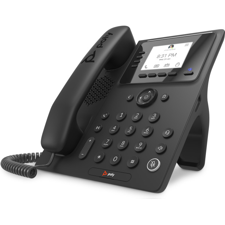 Poly Téléphone multimédia professionnel CCX 350 pour Microsoft Teams et compatible PoE