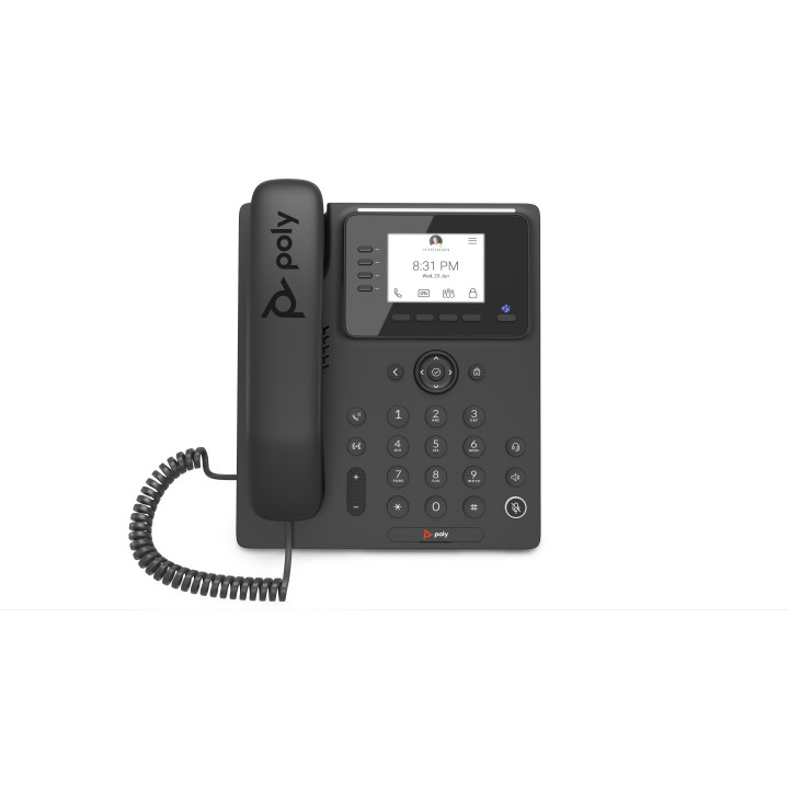 Poly Téléphone multimédia professionnel CCX 350 pour Microsoft Teams et compatible PoE