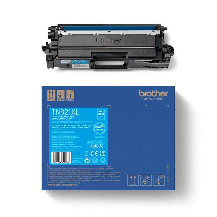 Brother TN821XLC Cartouche de toner originale haute capacité – Cyan