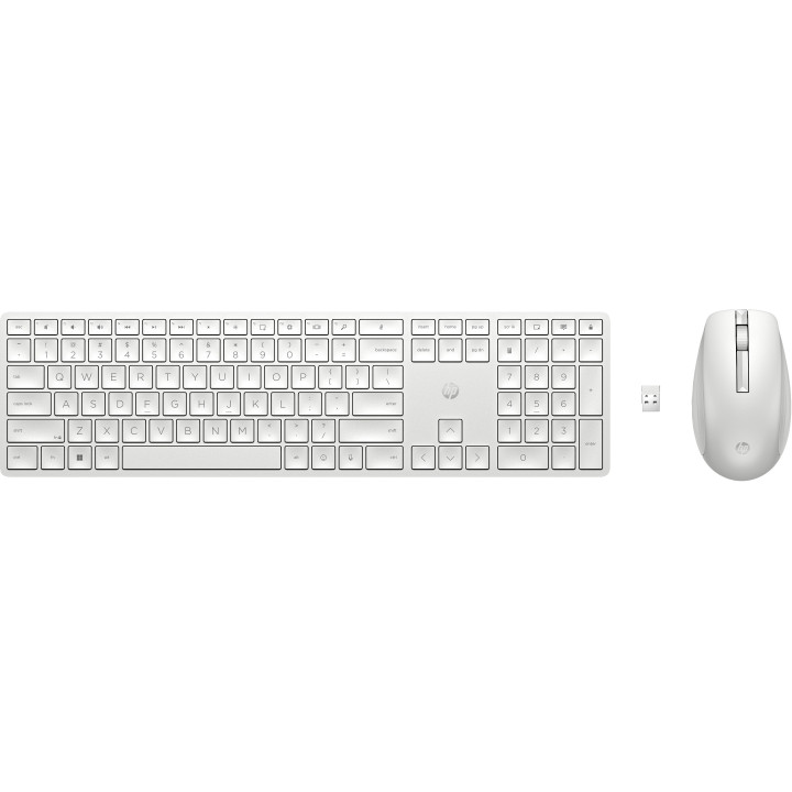 HP 650 WRLS KB/MSE COMBO WHT FR clavier Souris incluse Maison RF sans fil Blanc