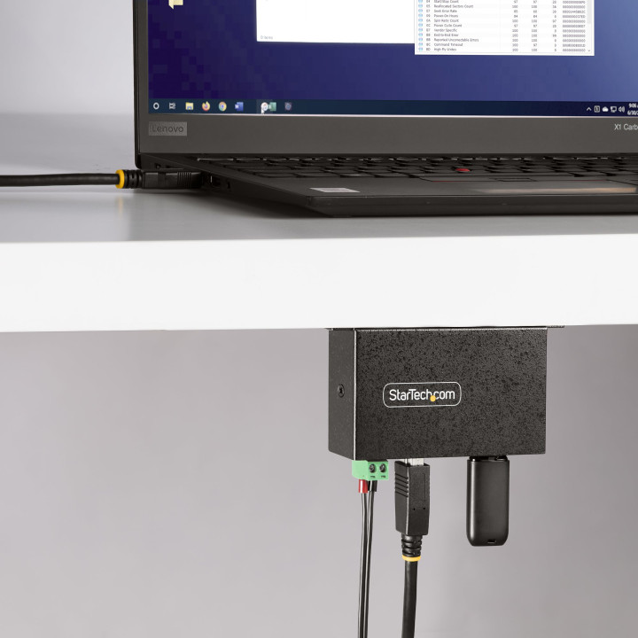 StarTech.com Hub USB 3.0 4 Ports avec 4x USB-A, Boîtier Industriel en Métal, Hub USB 4 ports avec Protection ESD, Montage Mur