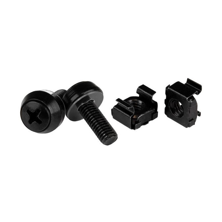 StarTech.com Paquet de 100 vis et écrous cages M6 x 12 mm - Noir